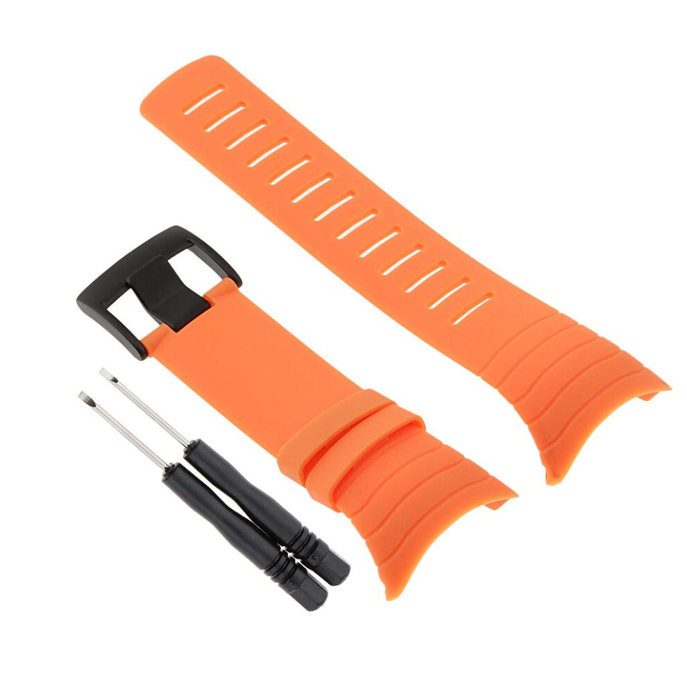 Silicone Watch Band Stainless Steel Tang Buckle 24Mm For Suunto Core O 6902696632371
