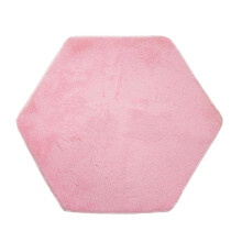 Soft Plush Kids Tent Carpet Rug Pad Bedroom Cushion - Hexagonal Pink