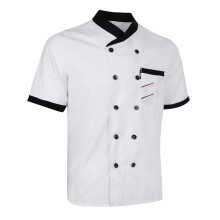 Chef Jacket Uniform Short Sleeve Hotel Kitchen Apparel Cook Coat XL Wh