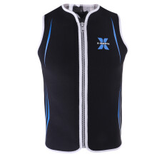 Men's Neoprene Wetsuit Vest Front Zipper 3mm Surf Surfing Top XL Black
