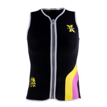 Women's 3mm Front Zip Sleeveless Wetsuit Jacket Neoprene Vest Top L Bl