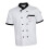 Chef Jacket Uniform Short Sleeve Hotel Kitchen Apparel Cook Coat L Whi 2
