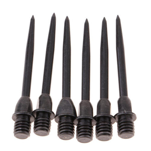 6 Pieces Darts Steel Tip Replacement Points Standard 2BA Thread Black