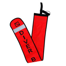 Scuba Diving SMB Surface Marker Buoy Tube & Reflective Tape Orange(4FT