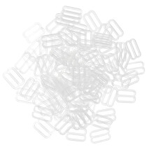 100 Pieces Plastic Bra Lingerie Strap Clips Hook Slider Buckle 15mm Cl
