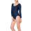 Women Gymnastics Leotards Long Sleeve Dance Athletic Bodysuit 2XL Dark 3