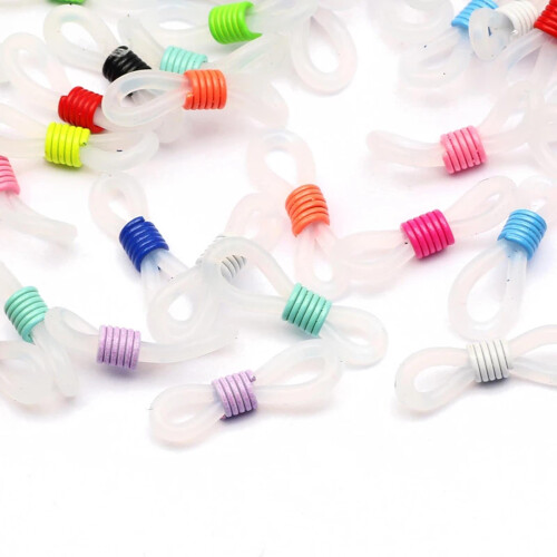 50Pcs Eye Glasses Spectacle Chain Strap Holder Loop Ends White 2