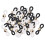 50Pcs Eye Glasses Spectacle Chain Strap Holder Loop Ends Black white 1 1