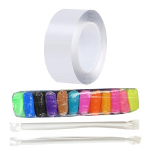 Nano Tape Waterproof Heavy Duty Removable with Straws and Clay for DIY