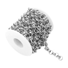 Round Link Chain 8mm Aluminum Unwelded DIY Jewelry Making Findings Arg