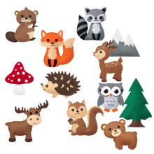 Felt Sewing Kit DIY Crafts Educational Sewing Art Craft Woodland Anima