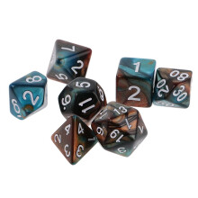 Double Color 7-die Dice 1.6cm fit Dungeons and Dragons DND RPG Supplie