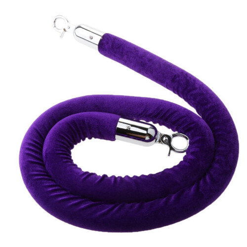 1x 1.5m Velvet Rope Crowd Control Stanchion Post Queue Line Barrier