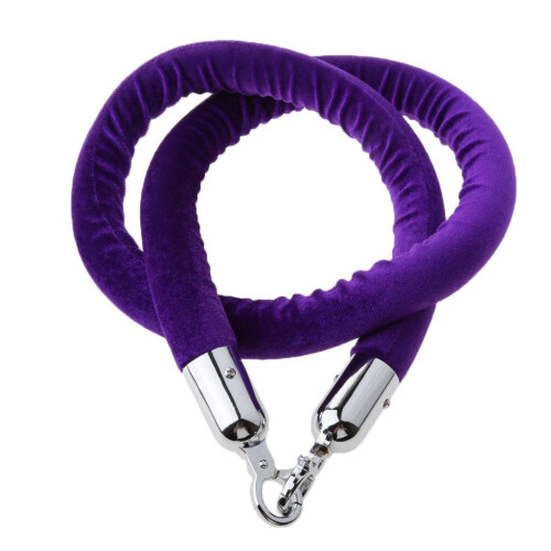 1x 1.5m Velvet Rope Crowd Control Stanchion Post Queue Line Barrier 2
