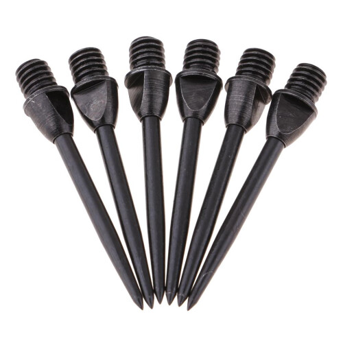6 Pieces Darts Steel Tip Replacement Points Standard 2BA Thread Black 2