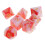 7 Pieces Polyhedral Dice for Dungeons and Dragons RPG Board Game Red W 1