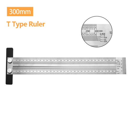 T Type Hole Scale Ruler Woodworking Scribing Mark Line Gauge Carpenter 1