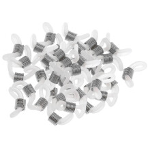 50Pcs Rubber Metal Ends Connectors Retainers Holder for Eyeglass Chain