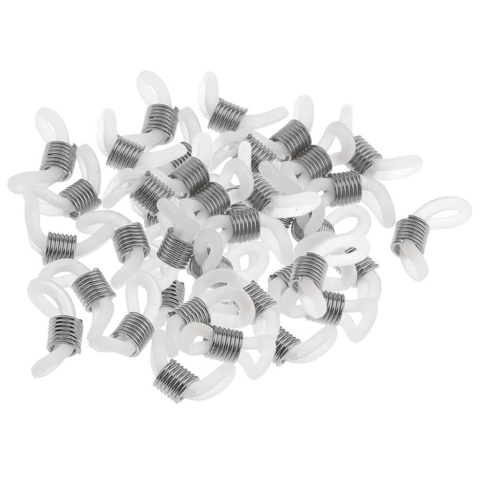 50Pcs Rubber Metal Ends Connectors Retainers Holder for Eyeglass Chain