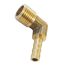 Brass 90 Deg Male Elbow Barbed Hose Tail Pipe Gas Fitting 9.53mm BSP t