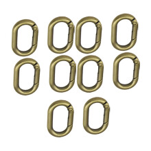 10x Spring Oval Rings Carabiner Spring Keyring Buckle Push Snap Hook B
