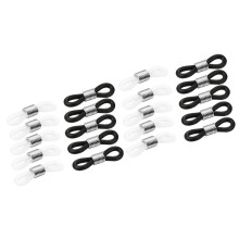 20Pcs Rubber Metal Ends Connectors Retainers Holder for Eyeglass Chain