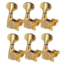 Tuning Pegs Tuners Enclosed Heads for Acoustic Electric Guitar 6R Gold