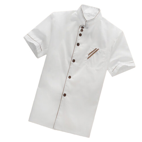 Executive Chef Coat with Contrast Piping and Buttons White XXL 1