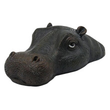 Resin Floating Hippo Head Decoy Yard Hippo Pool Floater Decor Mouth Cl
