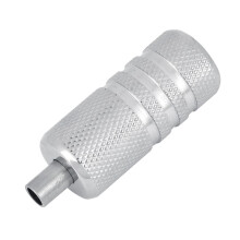 Tattoo Machine Auto Lock Handle Tube Grip Anti-slip Silver with Back S
