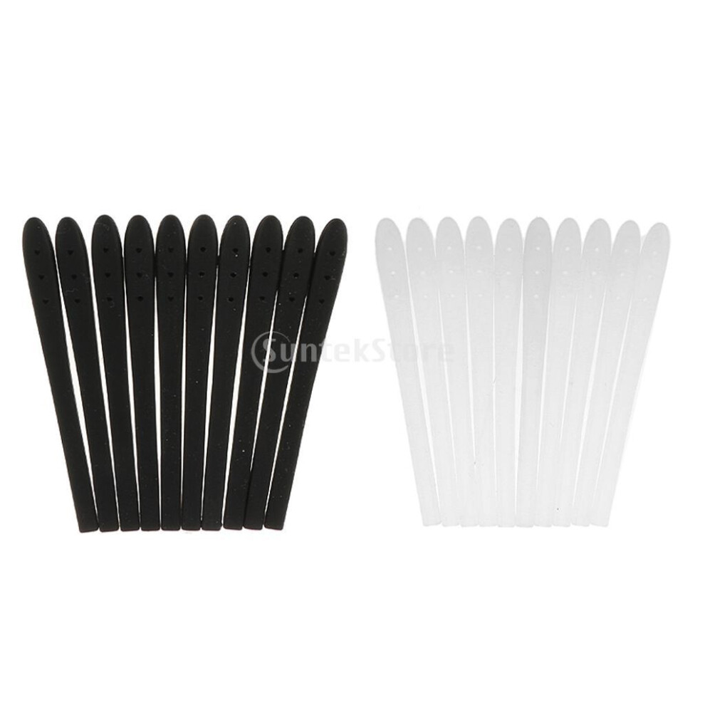 10 Pairs Silicone Eyeglasses End Tips Ear Sock Tubes Replacements
