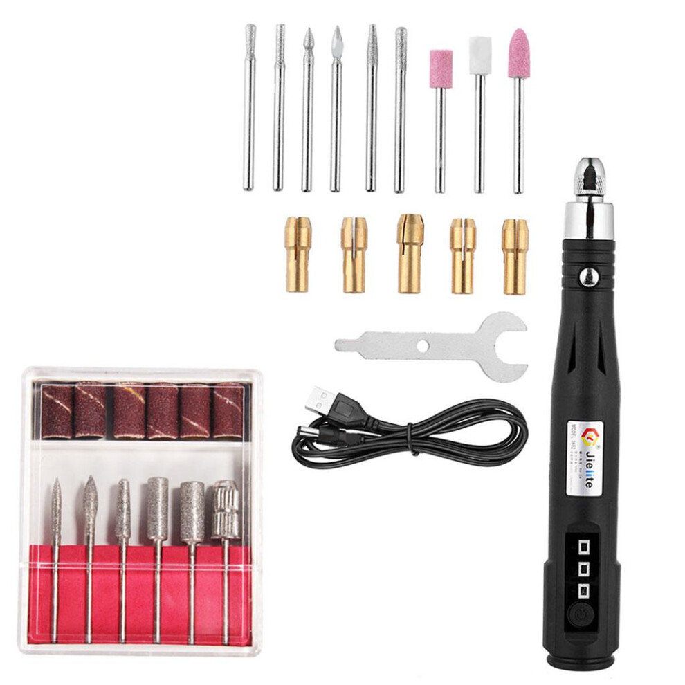 5000-15000r/min Mini Electric Grinder Drill Manicure Grinding Rotary T