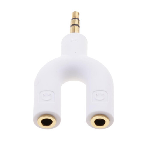3.5mm Double Y Splitter Earphone Headphone Adapter 2