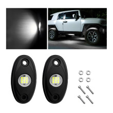 2 PCS LED Rock Lights IP67 Waterproof Brightness Underbody Fender Lights for Trucks SUV Off Road White
