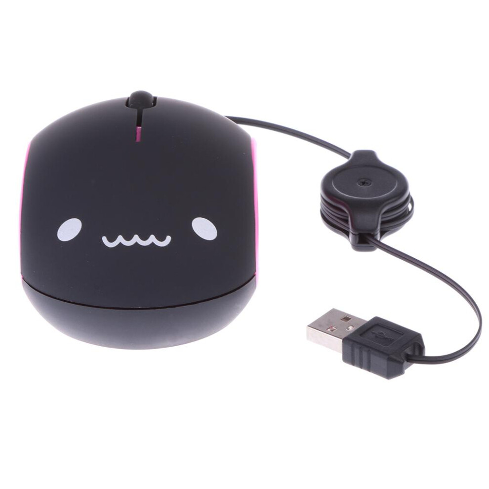 Cute Retractable Usb Optical Scroll Mouse 1000Dpi For Laptop Pc Notebo 6902696578839