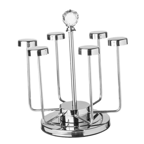 6 Cup Drying Rack Cup Holder Mug Organizer for Countertop Kitchen Rest