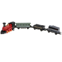 Alloy Diecast Retro Steam Train Pull Back Car Set Kids Toy Gift - Red