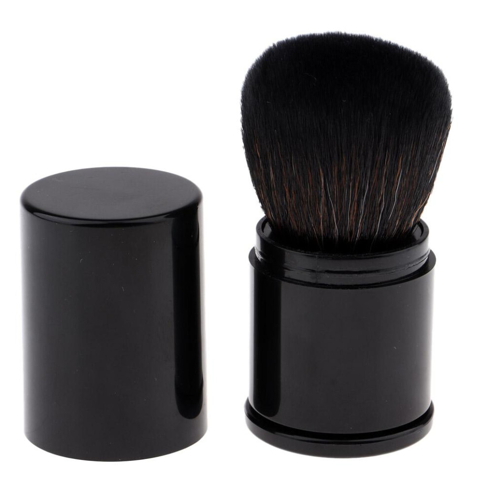 Cream Retractable Kabuki Travel Foundation Brush For Blush, Bronzer & Powder
