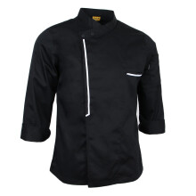 Retro Chef Jacket Coat Uniform Long Sleeve Hotel Kitchen Apparel 2XL B