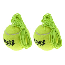 2 Pack Durable Tennis Ball With Elastic Cord Bungee For Tennis Trainer