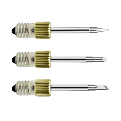 3 Pieces Soldering Iron Tips E10 Interface Replaceable Tool Indoor