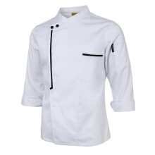 Retro Chef Jacket Coat Uniform Long Sleeve Hotel Kitchen Apparel 2XL W