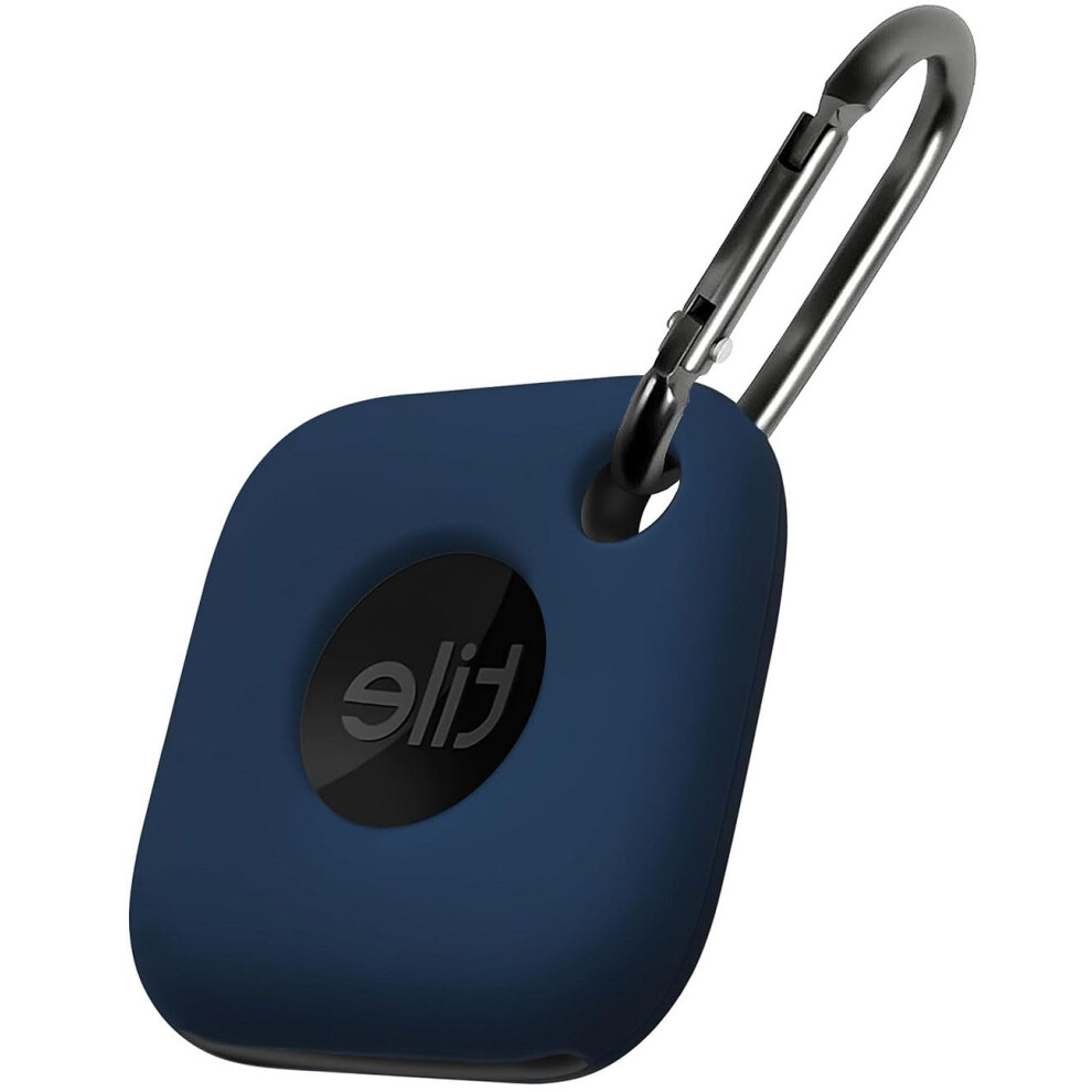 Case For Tile Mate 2024 2022 Silicone Cover Navy With Carabiner Clip 360 Full Protection Blue 9113335688865