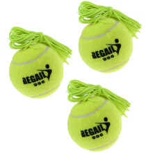 3Pcs Rubber Elastic Tennis Ball With Cord For Tennis Trainer Green