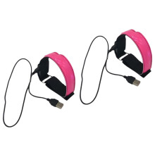 2x Rechargeable LED Lights Armbands High Visibility for Adults Running