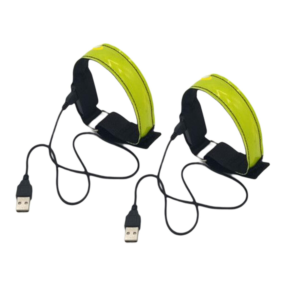 2X Rechargeable Led Lights Armbands High Visibility For Adults Running 6902696199744