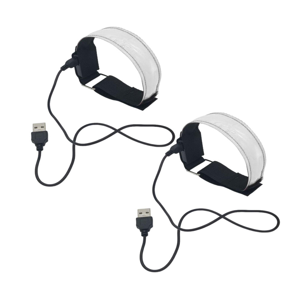 2X Rechargeable Led Lights Armbands High Visibility For Adults Running 6902696493705