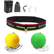 Boxing Head Band Fight Ball Training Reflex Speed Punch Exercise 2 Bal