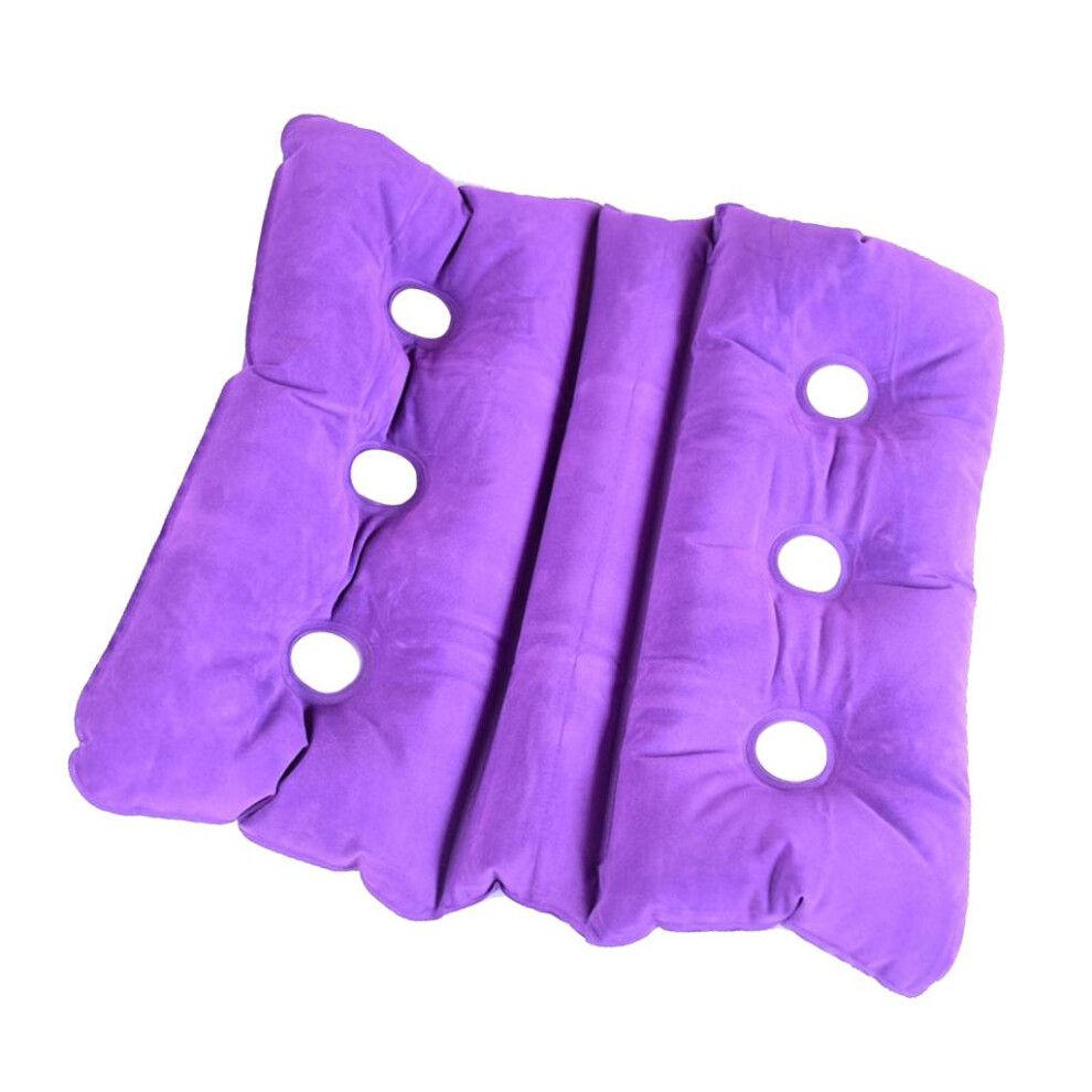 Foldable Air Inflatable Cushion Seat Chair Wheelchair Pillow Pad Purpl