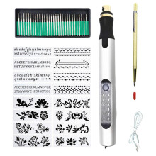 Electric Micro Engraver Etching Pen and 30 Bits for Plastic Metal Jewe